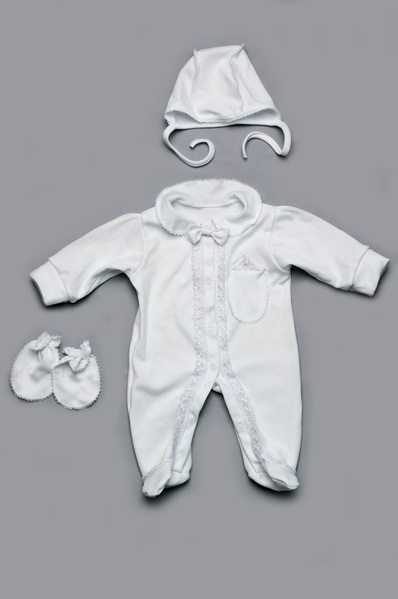 Комплект на выписку для новорожденных (для мальчика). 03-00628_Belyj фото