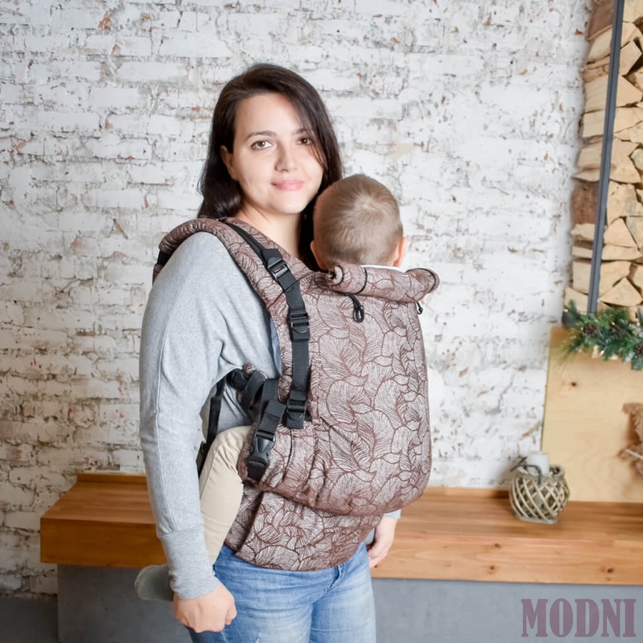 Слінг рюкзак для новонароджених Adapt шоколадний Leaf (0-48 міс) 1019 фото